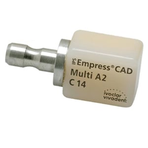 IPS Empress CAD CEREC Ivoclar Vivadent Multi Block, Size C14, Package of 5