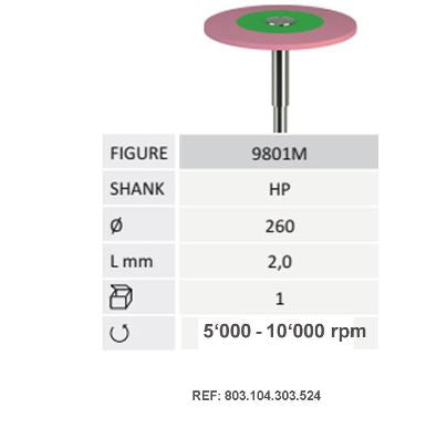 9801M-Jota – Zirconia Polisher Disk Medium