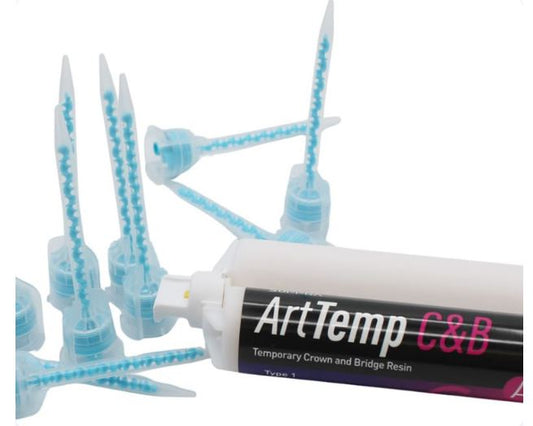 Suppra Crown & Bridge Material – 1 – 50 ml (76 g) Cartridge and Mixing Tips