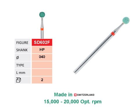 SD602F-Jota Zirconia Diamond Stone, HP , Round, Ø 4.0mm, FINE