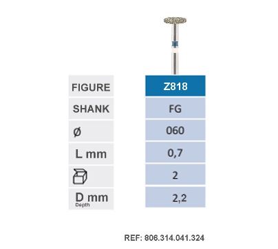 FG Z818.FG.060-Jota Zirconia Diamond Wheel, 6.0mm Medium, Ø6mm, Medium
