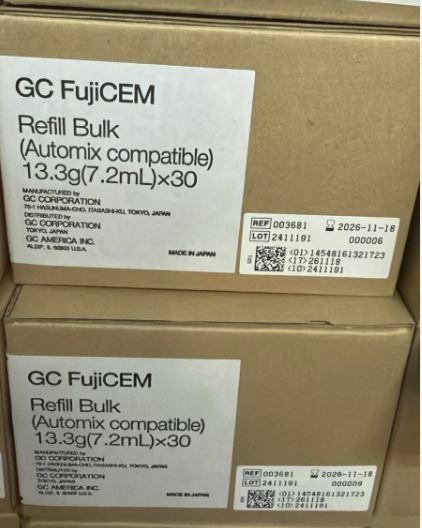 GC FujiCEM Yellow, Refill 7.2ml Automix Compatible 30 Cartridges Set