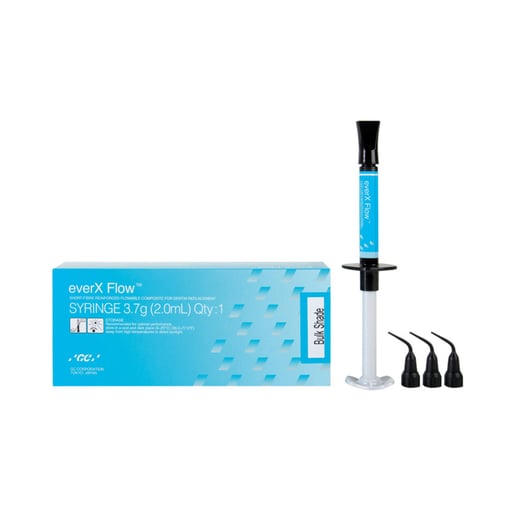 GC EverX Flow  Reinforced Flowable Composite, Bulk Shade, 3.7 Gm Syringe & 20 Tips