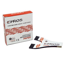 Dharma Ehros Horseshoe Red/Blue Articulating Paper 72/Bx. 80 micron horseshoe-shaped