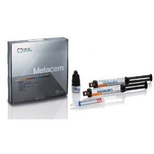 Meta Biomed Metacem Adhesive Resin Cement Kit - 2 x 9 Gm. Dual Syringes (A3, Translucent)