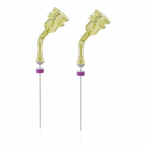 SUPPRA 0.3/30G Endo Irrigation Needle, Curved 22mm, Yellow, 20/Pk